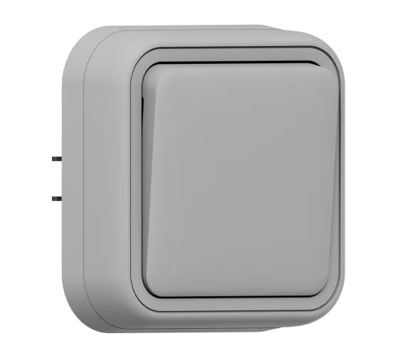 Выключатель одноклавишный проходной EKF Бронто СП, автоматические клеммы, серый BT2-SWG-11