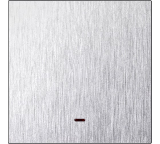 Выключатель 1-клавишный с индикатором независимый Smartbuy 10А алюминий серебро Альтаир SBE-i11al-10-SW1-1