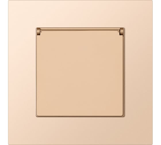 Розетка одноместная с заземлением с крышкой независимая Smartbuy 16А шампань акрил Альтаир (SBE-i11ia-16-S1 SBE-i11ia-16-S1-1ZK