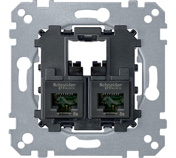Коннектор Systeme Electric Merten 2хRJ45 Cat6 UTP SE MTN4576-0002 1