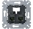 Коннектор Systeme Electric Merten Механизм 2xRJ45 Cat5E UTP SE MTN4575-0002 1
