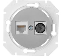 Механизм компьютерной розетки +ТВ Bylectrica СУ, серия ПРОВАНС, серебро, ТК-6351 серебро