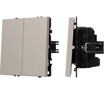 Механизм выключателя двухклавишный перекрёстный Arlight SWT-NOBE-MKX2-SFPL-CA 1шт 061791