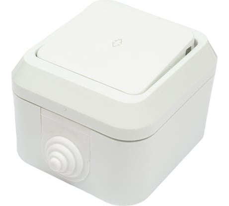 1-клавишный проходной переключатель MAKEL герметичный, белый18303