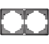 Рамка KRANZ ROUND 2-постовая, титан KR-78-0752-2