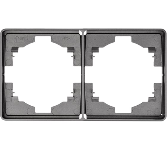 Рамка KRANZ ROUND 2-постовая, титан KR-78-0752-2