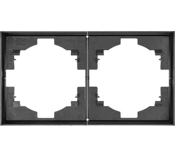Рамка KRANZ STRONG 2-постовая, графит KR-78-0752-6