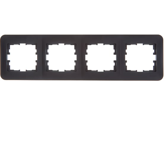 Рамка Lezard ASTI 4-ая горизонтальная, без вставки, чёрный бархат 7081-4200-149