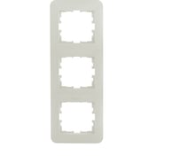 Рамка Lezard ASTI 3-ая вертикальная, без вставки, крем 7081-0300-153