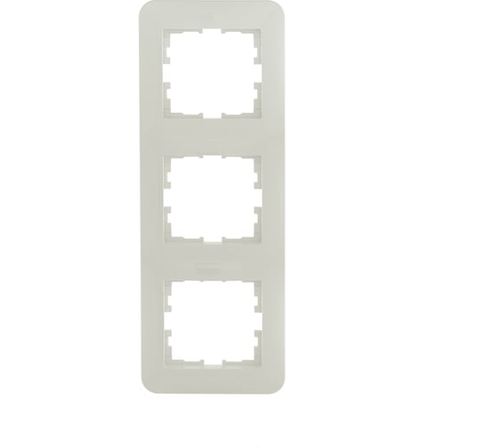 Рамка Lezard ASTI 3-ая вертикальная, без вставки, крем 7081-0300-153