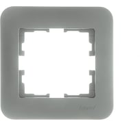 Рамка Lezard ASTI 1-ая горизонтальная, без вставки, платина 7081-3500-146