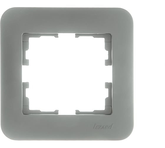 Рамка Lezard ASTI 1-ая горизонтальная, без вставки, платина 7081-3500-146
