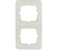 Рамка Lezard ASTI 2-ая вертикальная, без вставки, крем 7081-0300-152