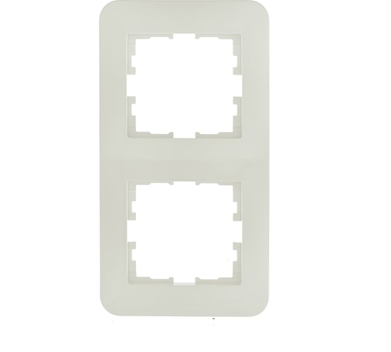 Рамка Lezard ASTI 2-ая вертикальная, без вставки, крем 7081-0300-152