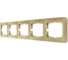 Рамка Lezard ASTI 5-ая горизонтальная, без вставки, золото 7081-3600-150 1