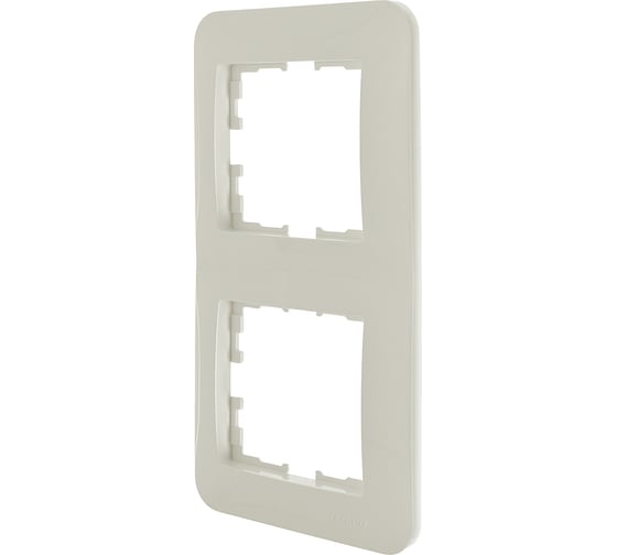 Рамка Lezard ASTI 2-ая вертикальная, без вставки, жемчужно-белый перламутр 7081-3000-152