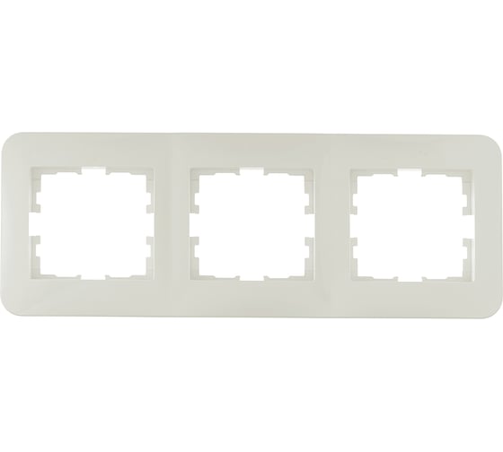 Рамка Lezard ASTI 3-ая горизонтальная, без вставки, крем 7081-0300-148