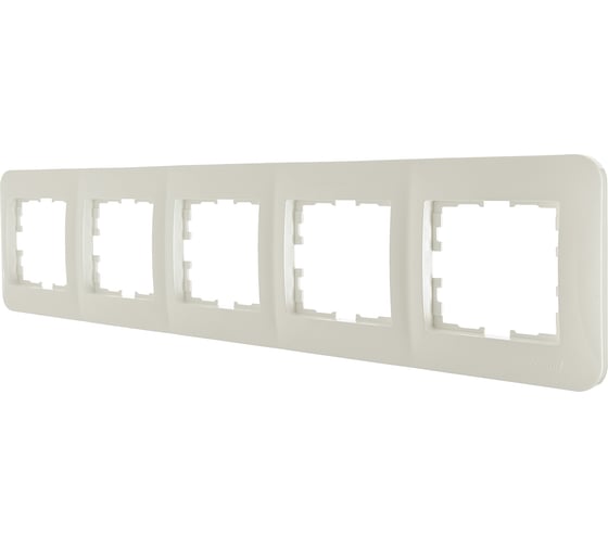 Рамка Lezard ASTI 5-ая горизонтальная, без вставки, жемчужно-белый перламутр 7081-3000-150