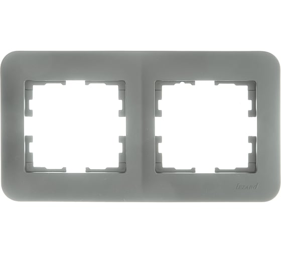 Рамка Lezard ASTI 2-ая горизонтальная, без вставки, платина 7081-3500-147