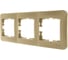 Рамка Lezard ASTI 3-ая горизонтальная, без вставки, золото 7081-3600-148 1