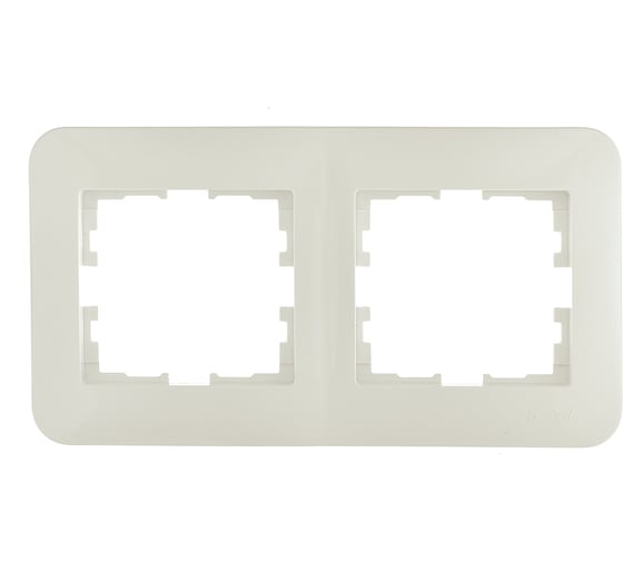 Рамка Lezard ASTI 2-ая горизонтальная, без вставки, крем 7081-0300-147