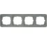 Рамка Lezard ASTI 4-ая горизонтальная, без вставки, платина 7081-3500-149 1