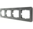 Рамка Lezard ASTI 4-ая горизонтальная, без вставки, платина 7081-3500-149 2