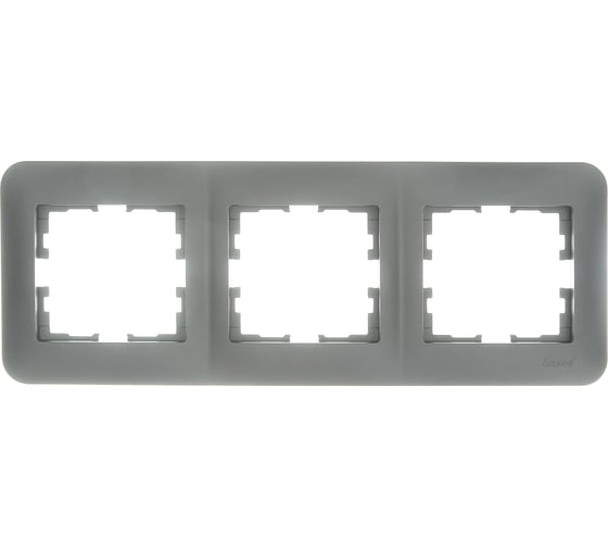 Рамка Lezard ASTI 3-ая горизонтальная, без вставки, платина 7081-3500-148