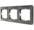 Рамка Lezard ASTI 3-ая горизонтальная, без вставки, платина 7081-3500-148 2