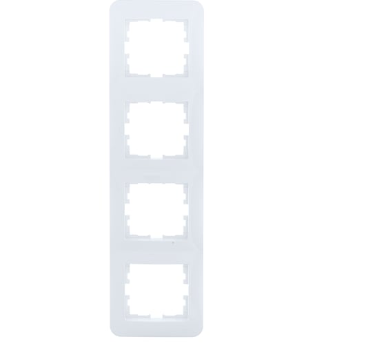 Рамка Lezard ASTI 4-ая вертикальная, без вставки, белая 7081-0200-154