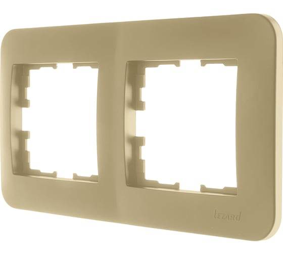 Рамка Lezard ASTI 2-ая горизонтальная, без вставки, золото 7081-3600-147
