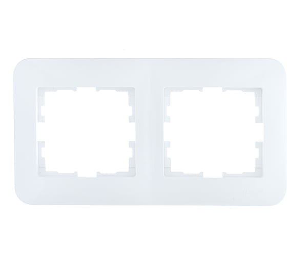 Рамка Lezard ASTI 2-ая горизонтальная, без вставки, белая 7081-0200-147