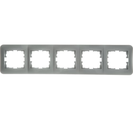 Рамка Lezard ASTI 5-ая горизонтальная, без вставки, платина 7081-3500-150