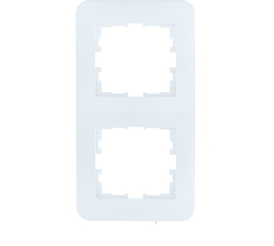 Рамка Lezard ASTI 2-ая вертикальная, без вставки, белая 7081-0200-152