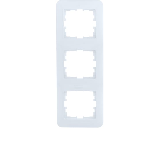 Рамка Lezard ASTI 3-ая вертикальная, без вставки, белая 7081-0200-153