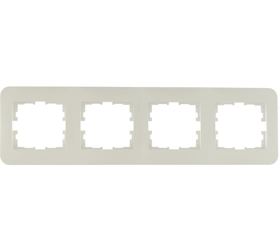 Рамка Lezard ASTI 4-ая горизонтальная, без вставки, крем 7081-0300-149