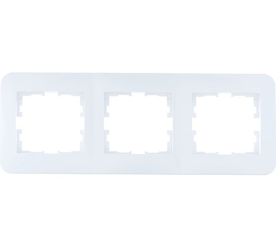 Рамка Lezard ASTI 3-ая горизонтальная, без вставки, белая 7081-0200-148