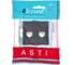 Механизм розетки компьютерной Lezard ASTI двойная, чёрный бархат 7081-4288-141 3