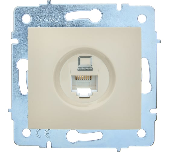 Механизм розетки компьютерной Lezard ASTI крем 7081-0388-139