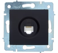 Механизм розетки компьютерной Lezard ASTI черный бархат Сat 6 7081-4288-140
