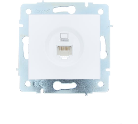 Механизм розетки компьютерной Lezard ASTI белая 7081-0288-139