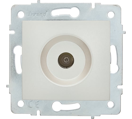 Розетка ТВ оконечная Lezard ASTI жемчужно-белый перламутр механизм 7081-3088-130