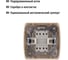 Перекрестный выключатель 1-клавишный TDM ELECTRIC 10А слоновая кость Онега SQ1805-0063 5