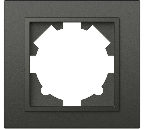 Рамка одинарная ELBI Zena дымчатый, 24 шт 608-011100-271