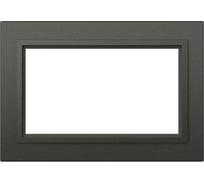 Рамка для двойной розетки с заземлением ELBI Zena дымчатый, 12 шт 608-011100-907