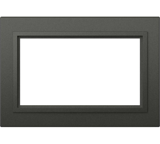 Рамка для двойной розетки с заземлением ELBI Zena дымчатый, 12 шт 608-011100-907