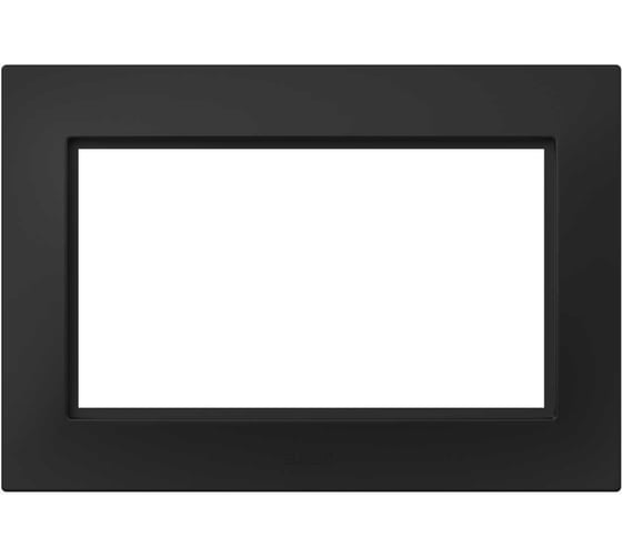 Рамка для двойной розетки с заземлением ELBI Vega черный матовый, 12 шт 510-014800-907