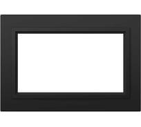 Рамка для двойной розетки без заземления ELBI Zena черный матовый, 12 шт 608-014800-908