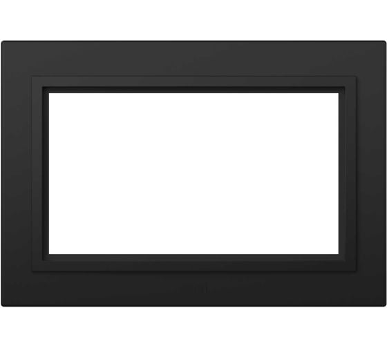 Рамка для двойной розетки без заземления ELBI Zena черный матовый, 12 шт 608-014800-908