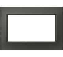 Рамка для двойной розетки без заземления ELBI Vega дымчатый, 12 шт 510-011100-908